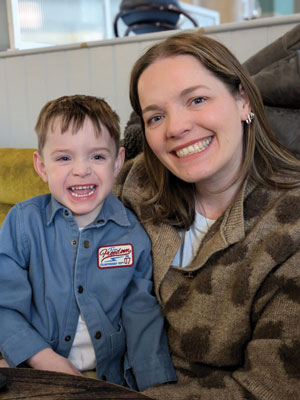 Vicki Randall and son Leo leeds hospitals charity
